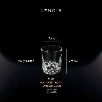 Mini Crest Rock Tumbler Glass
