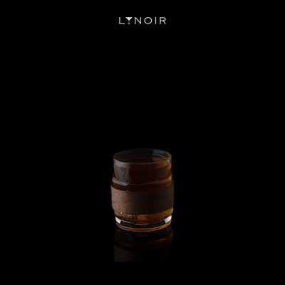 Wave Tumbler Glass with Wooden Grip