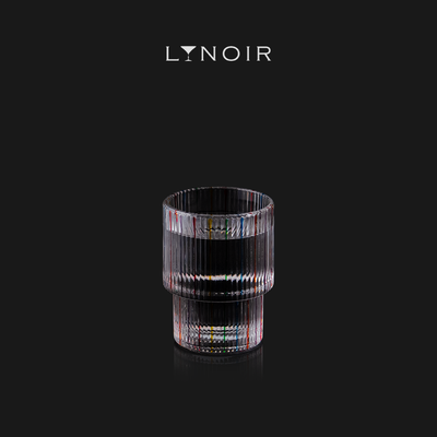 Colored Striped Ridge Highball Glass