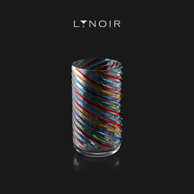 Colored Spiral Highball Glass