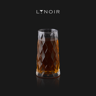 Cross Diamond Cut Tapered Glass