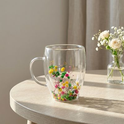 Ly Mug - Double Wall Colorful Flora | 250ml & 350ml | [LYNOIR_LY121-02]