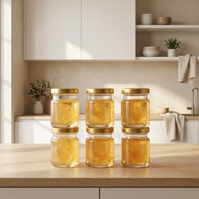 Combo 6 Hũ Thủy Tinh Nắp Thiếc Vặn Đựng Yến 75ML - Hũ Dày Dặn, Nắp Kín Khí [HTT001]