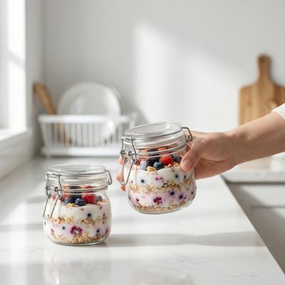 Combo 2 Hũ Thủy Tinh Nắp Gài Đựng Gia Vị, Hạt Khô - Nhiều Dung Tích [HTT016]